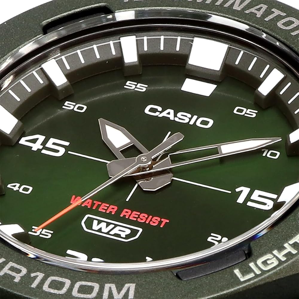 Casio Standard Analog Quartz Watch with LED Light MW-620H-3AV Men's Green Overseas Model