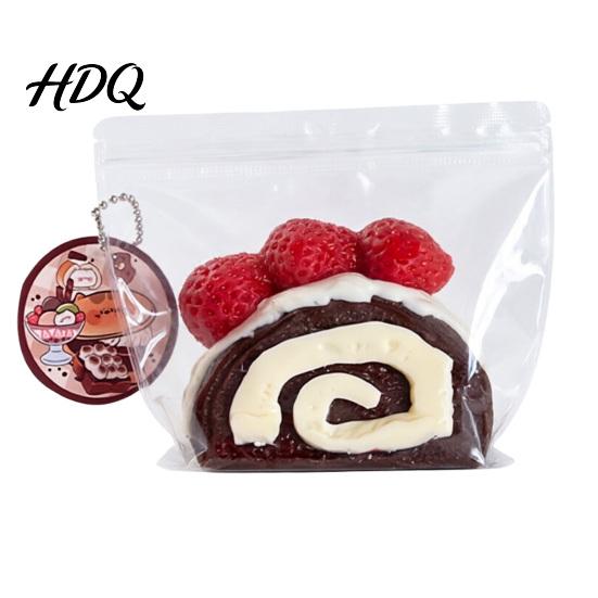 Kids Stress Relief Toy Simulated Strawberry Cake Squeeze Dessert Shape Sensory Pinch Fidget Adult Focus Work Study Hand Relaxation