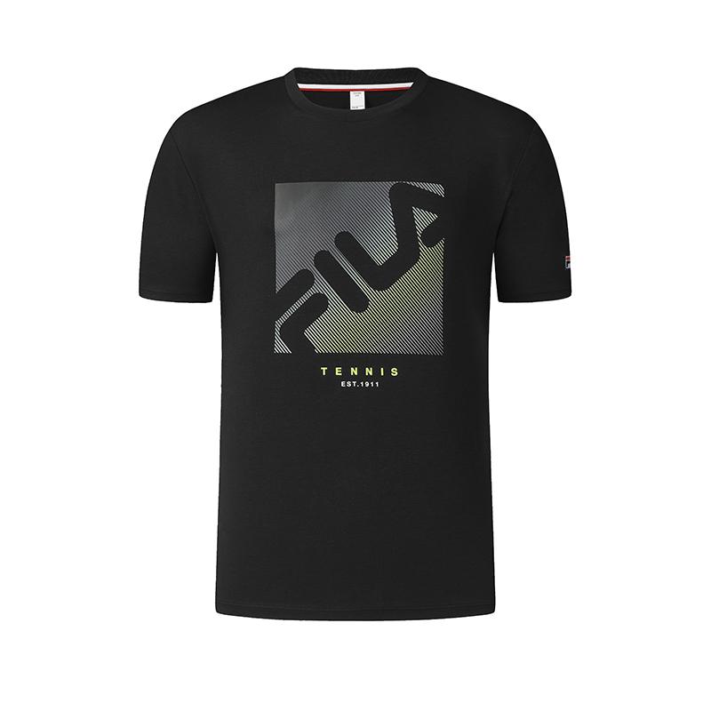 

New FILA Athletics Tennis T Shirt Men s Pitch Black A11M523104FBK XL
