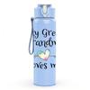 1PC My Great Grandma Loves Me Print 750ml Color Plastic Sports Water Bottle Leakproof Flip Straw Lid Suitable for Sports Office Home Use