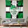 Vertical Tapestry Greuther Furth 1903 Crest Green White Clover German Football Wall Hanging