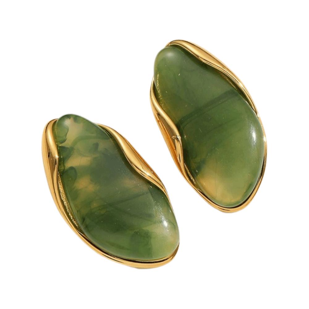 Stainless Steel Acrylic Teardrop Earrings Lightweight Chunky Hoop Earrings  Women's Accessories