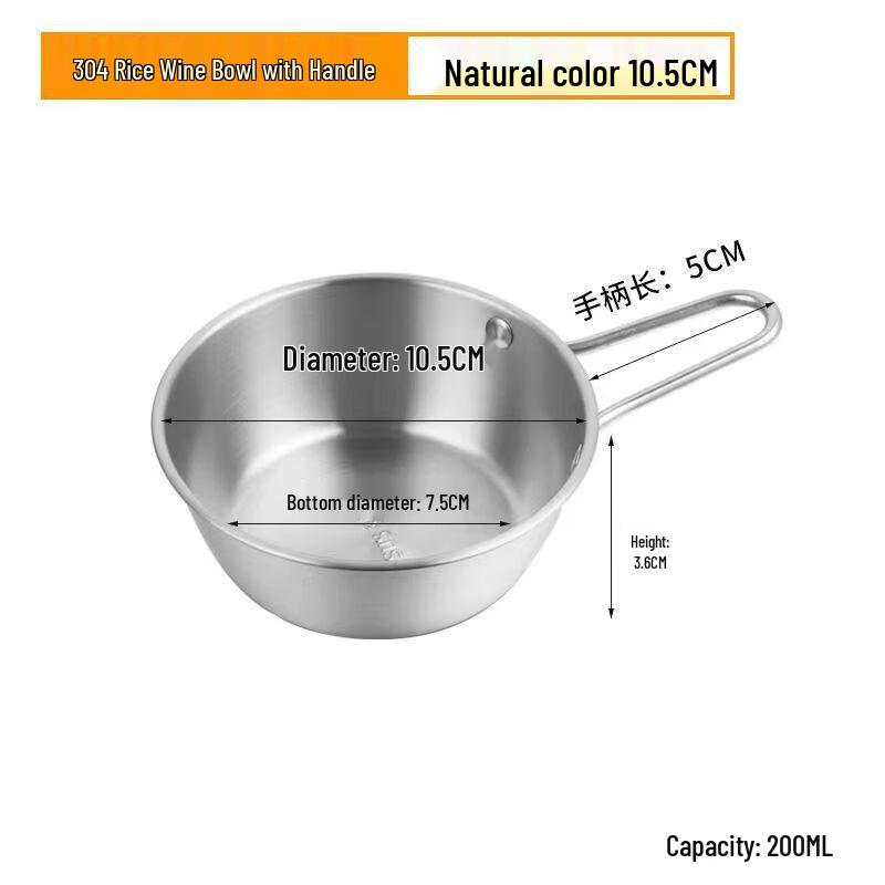 ZISIZ 304 Edelstahlschüssel mit Griff