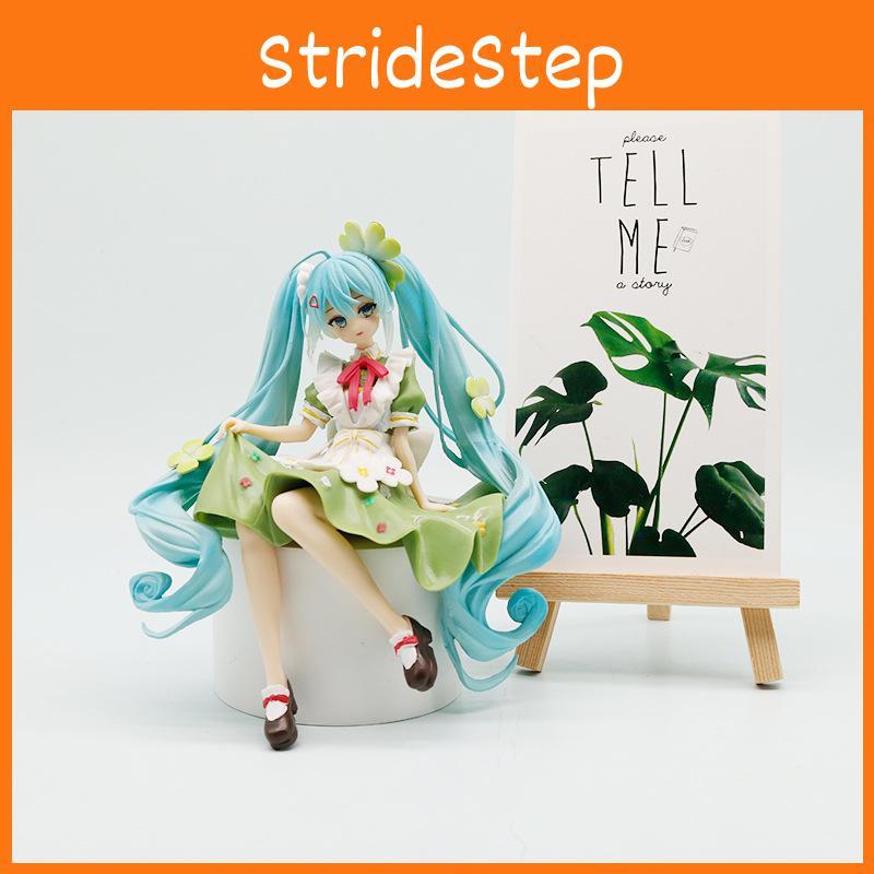 Pvc Miku Hatsune Model Ornament With Four Leaf Clover Style For Gift Fans