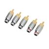 5pcs RCA Connector Universal Metal Soldering Audio Video Cable Connector Speaker Plug