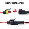 10 Pairs 2Pin Way Wire Harness Waterproof Electrical Auto Connector Male Female Car Plug Connector for Car Motorcycle Truck