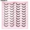 20 Pairs Faux Mink Lashes 3D Fluffy Natural Lashes Makeup False Eyelashes  Russian Strip Lashes Eyelash Extension