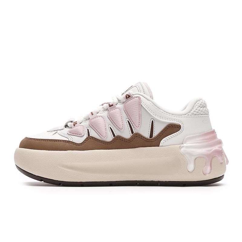 New FILA CARROT 2 Low Top Skateboard Shoes Women's White Brown F12W431212FBT