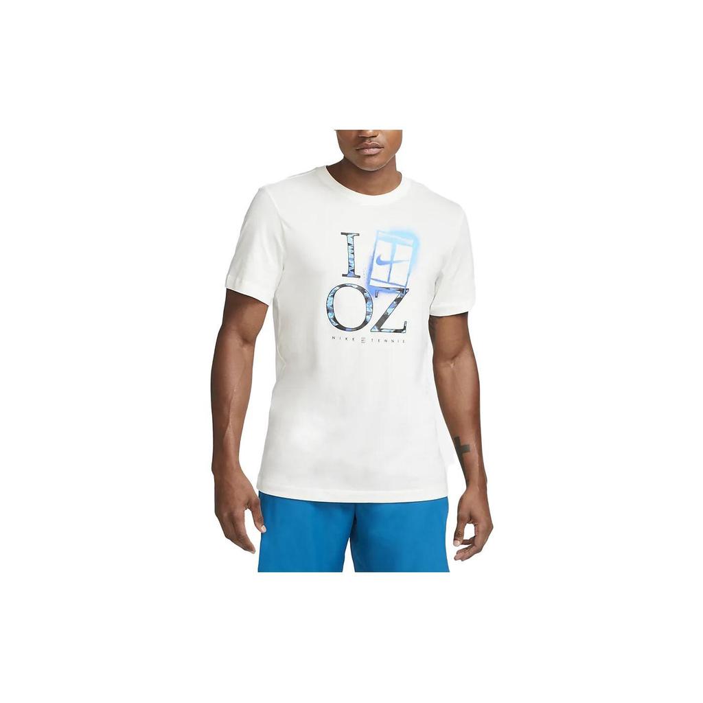 Nike T Shirts Men's White Crew Neck Moderate Straight Fit DZ2635-133
