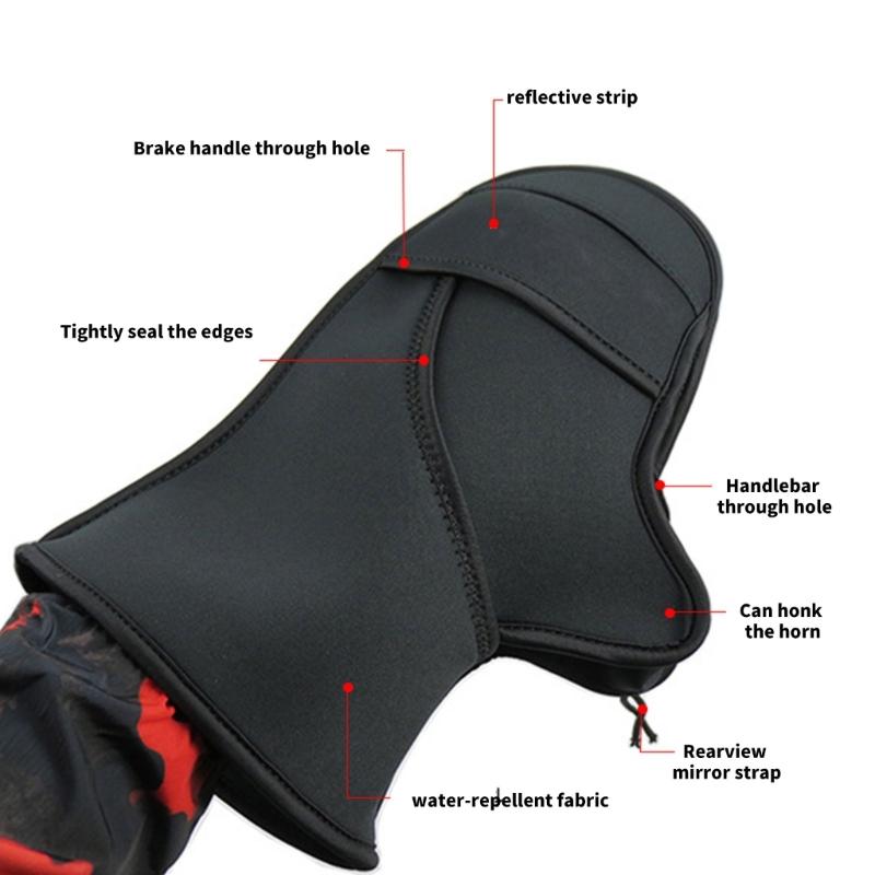 Waterproofs Windproof Winter Gloves Electric Vehicle Warm Handlebars Cover Windshield Gloves Motorcycle Handlebars Gloves