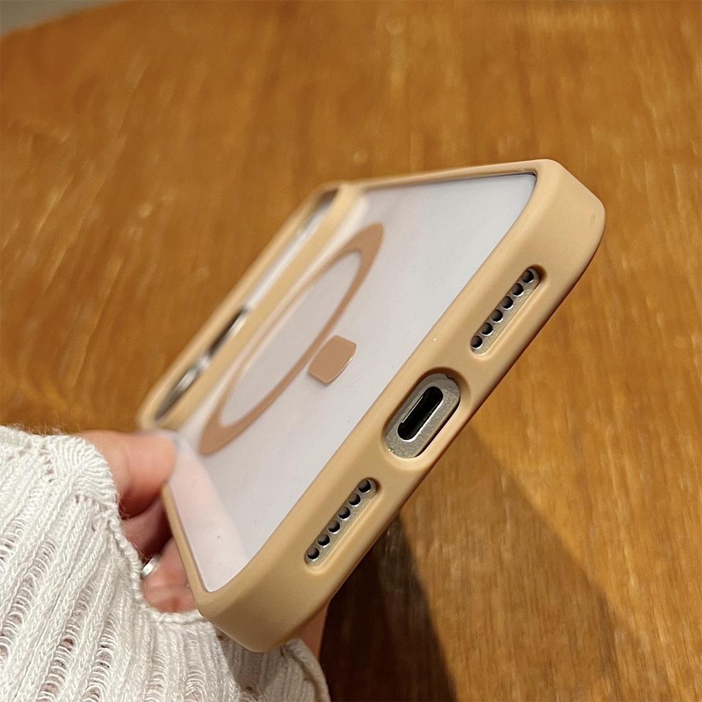 Luxury For Magsafe Magnetic Wireless Charge Case For iPhone 17Air 11 12 13 14 15 16 17 Pro Max Plus Transparent Hard Back Cover