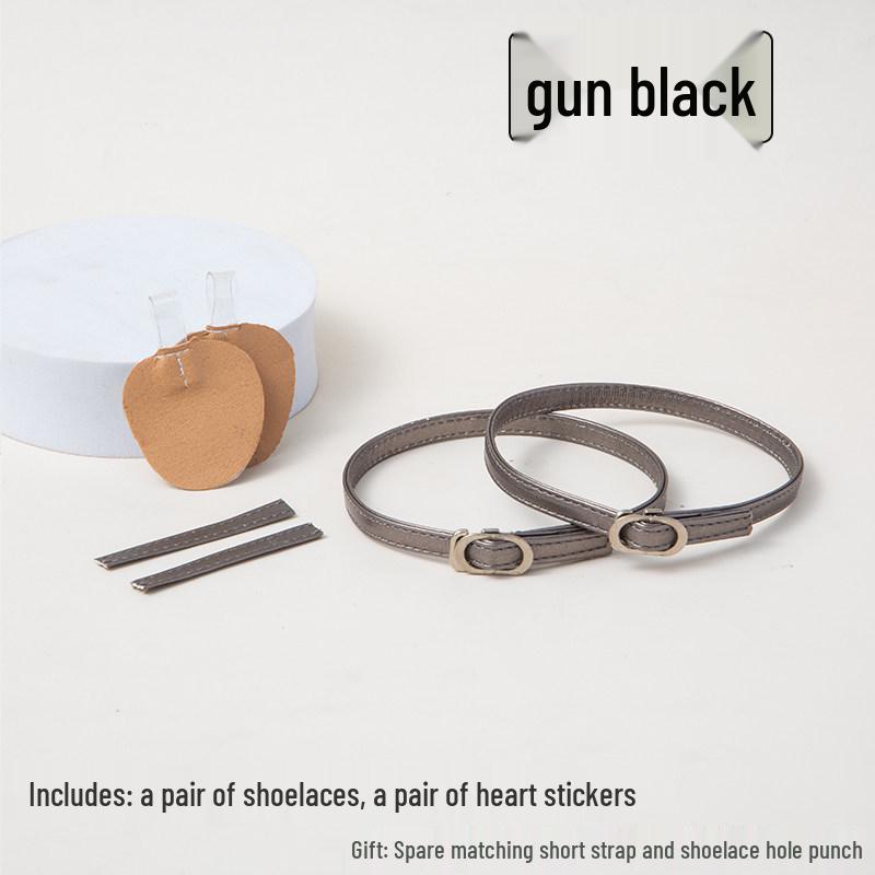 Non-Slip High Heel Strap with Suede Matte Finish - Secure Tie-Up Buckle Design