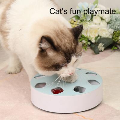 Electric Cat Toy 8 Holes Design Replaceable Feather Intelligent Bite Resistant Automatic