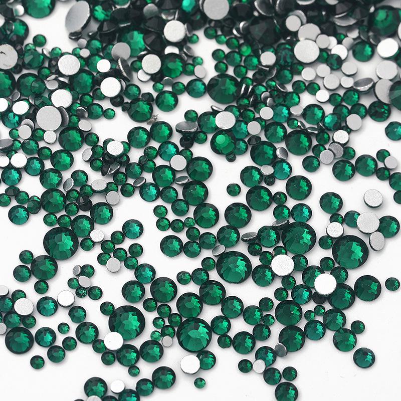 Nail Art Decorations: 1440 Mixed Crystal Glass Rhinestones, Colored Flat-Backed for DIY