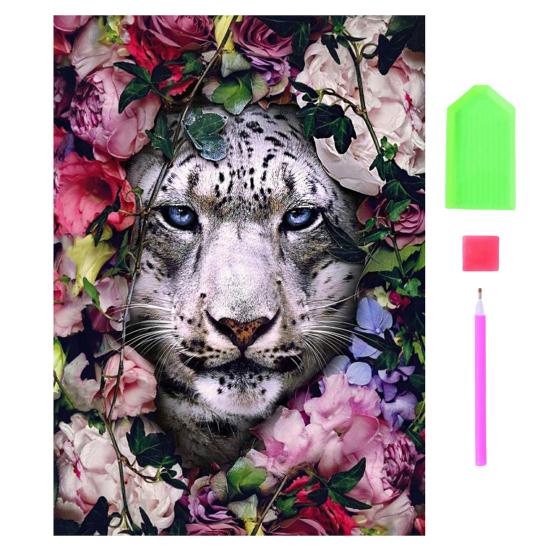1 Set DIY Diamond Painting Kit Exquisite Animal Floral Pattern Rhinestone Picture for Home Decoration