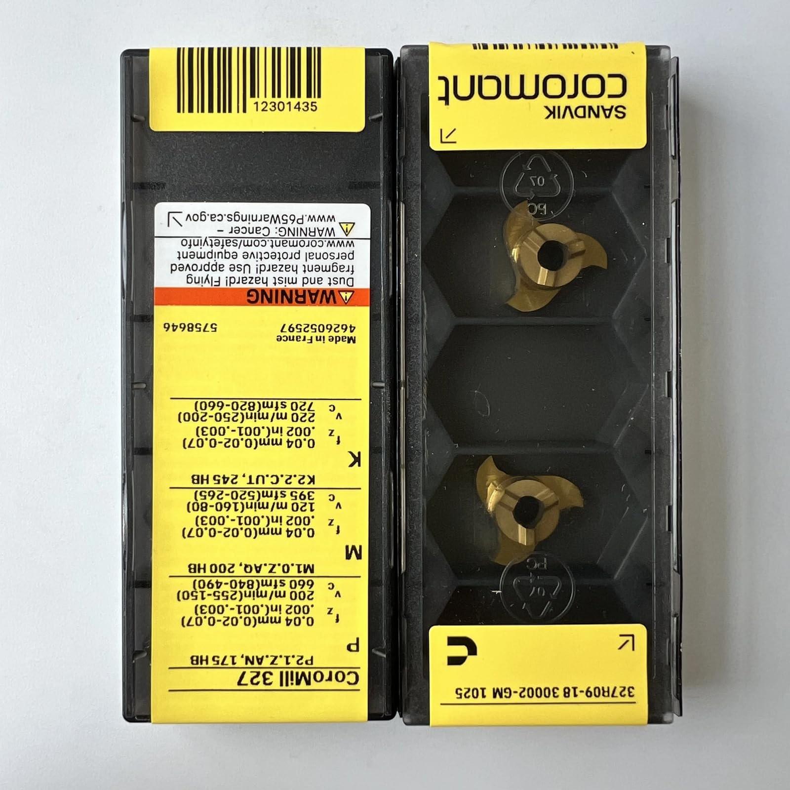 

Original Sandvik / 327R09-1830002-GM 1025 / CNC lathe carbide blade 2 Pcs