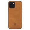 DG.MING For iPhone 15 Case PC+TPU+PU Leather Coated Anti-Collision Phone Cover
