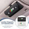 Car Sun Visor Glasses Case Leather Sunglasses Box Eyeglasses Holder For Jaguar S-Type F-Type X-Type F-Pace I-Pace XF XJ XFR XKR JLL50