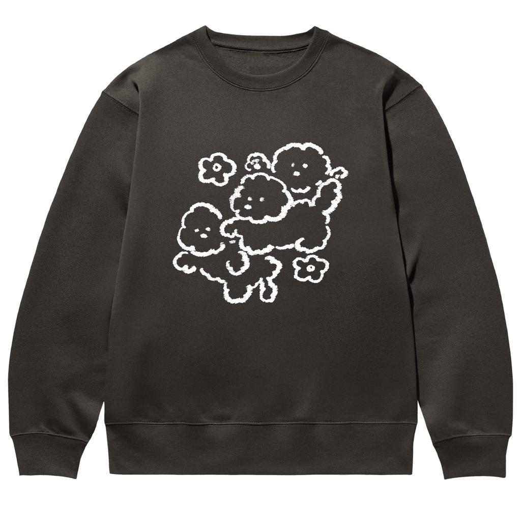 AWESOMEUS Flower And Bichon Sweat Shirts_4 Color (A Type)