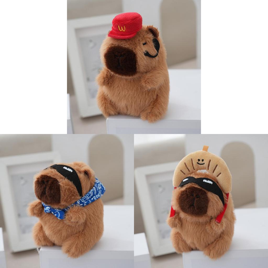 Fun Capybara Keychain Plush Toy Cuddly And Adorable Water Capybara Doll For Trendy Accessories