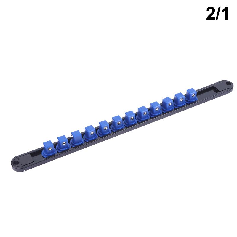 1/2 1/4 3/8 Socket Clip Rail Holder Socket Sliding Stand Sleeve Rail Rack Tool 360° Swivel Socket Organizer Abs Socket Organizer