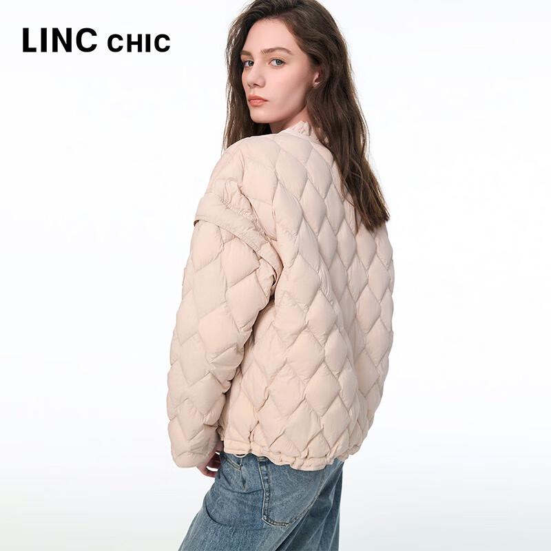 Jinyujie Women's Ruffle Collar Lightweight 90% Duck Down Short Jacket