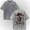 Jesus Vergebung Shirt, Acid Wash Christliches T-Shirt, Vintage Glauben T-Shirt, Jesus Kreuz Grafik, Religiöse Streetwear