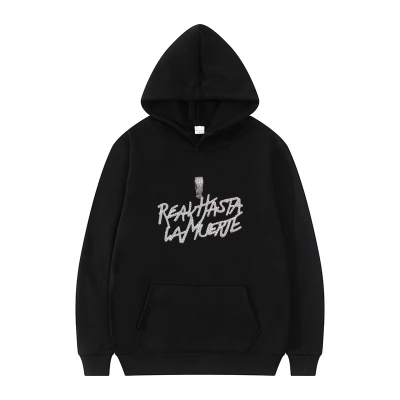 Fall and Winter Men and Women with the Same Hooded Sweater EW PEOPLE Printing Casual Fashion Trend Daily Wear Fleece Warm Tops