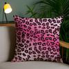 Y2k Fashion Leopard Print Pillow Case Sofa Short Plush Double-sided HD Printing Room Home Office Gift Cushion Cover