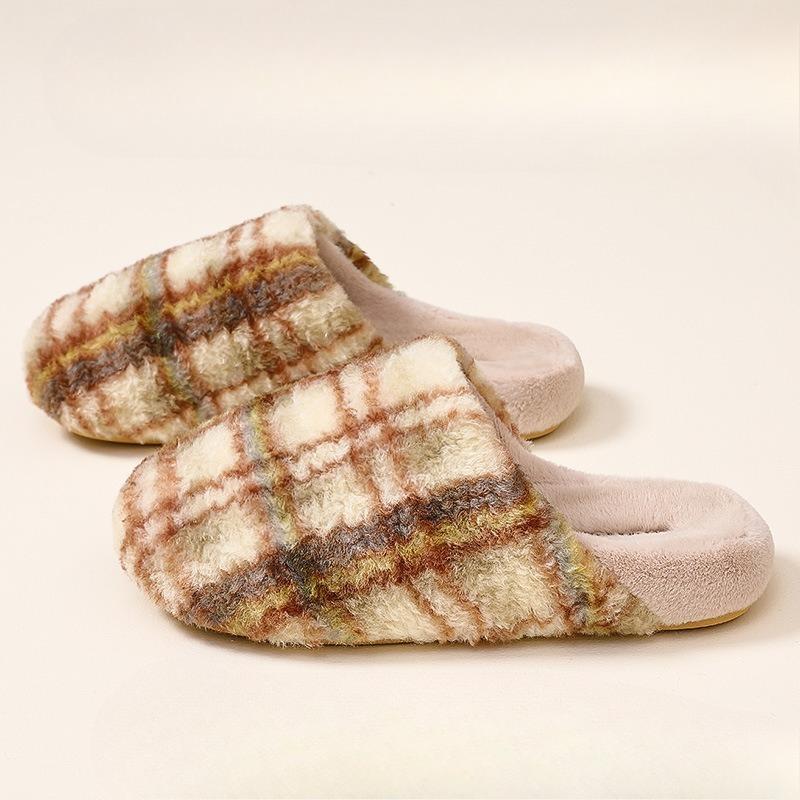Thickened Shoes with Fleece, Fashionable and Comfortable for Home Wear, Couple Cotton Slippers