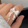 Xiaomi 925 Sterling Silver Rings For Women Geometric Fine Jewelry Finger Adjustable Bow Tassel Ring For Party Birthday Gift