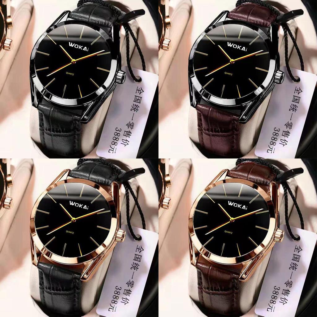Mens Sports Quartz Watch With Waterproof 100m And Genuine Leather Strap For Active Lifestyle