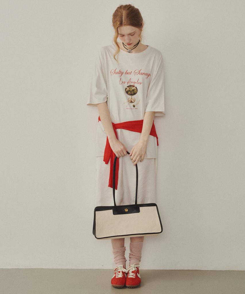 Melly&Rose Signature Rose Canvas Shoulder Bag (315354)_Cream
