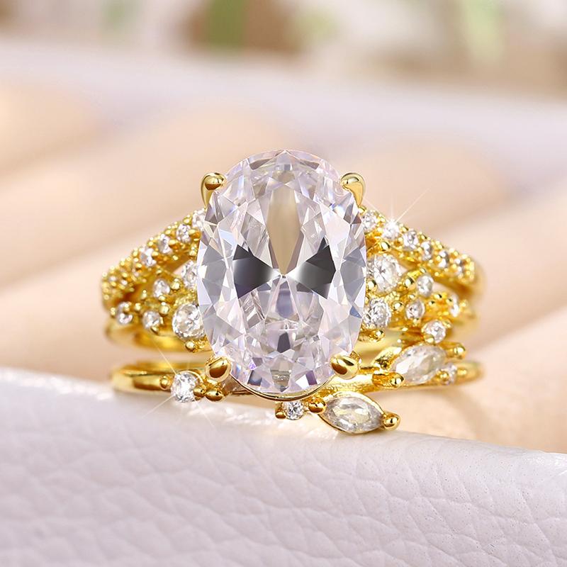 Huitan Set 3 Inele Culoare Aur pentru Femei Accesorii Estetice Nuntă Logodnă Petrecere Temperament Inele pentru Doamne Bijuterii Nou