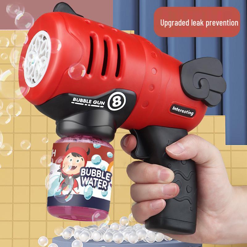 Electric Gatling Bubble Gun Toy - Automatic Bubble Blower with Camera for Kids