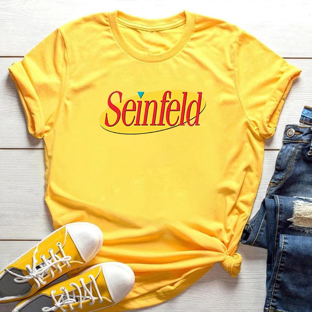 T-shirt Logo Seinfeld Ispirata agli anni '90 Vintage Top Magliette Grafiche Unisex Maglietta Divertente Manica Corta Maglietta Vintage Abbigliamento Grunge