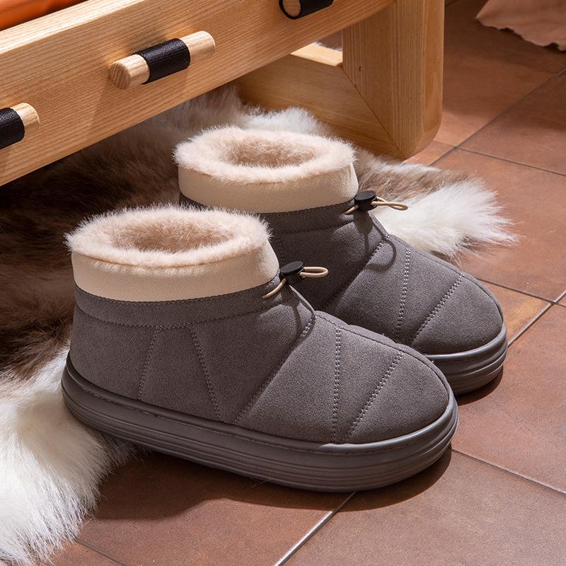 Warm Fate Cixi cotton shoes wear piled and thickened winter snow boots bundle lazy cotton shoes