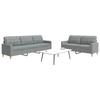 VidaXL Set of 2 Light Grey Fabric Sofas, Sofa, Sofa Seat, Reclining Sofa, Comfort Sofa, Armchair of 3278319