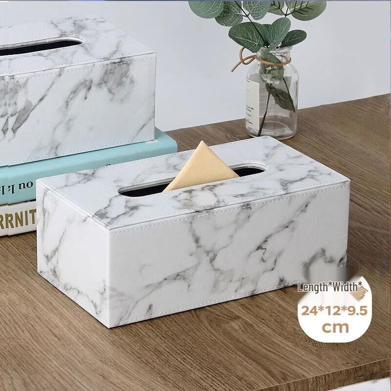 Nordic Marble Pattern Tissue Box