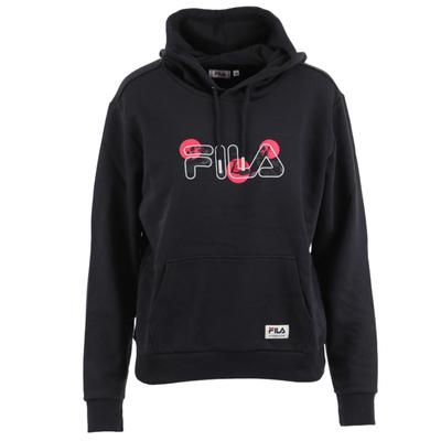 Fila Felpa con cappuccio Bellagio, Felpa nera da donna
