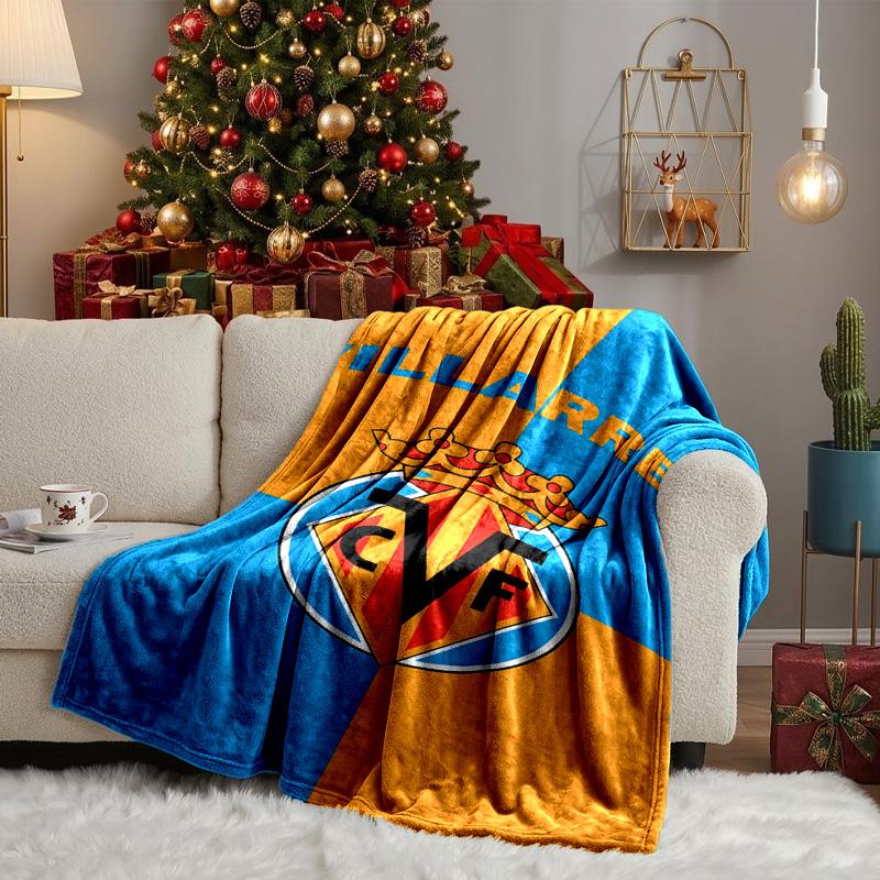 Villar-real Football Club Blanket Lightweight Ideal Bedding Blanket Perfect for Travel, Camping, Living Rooms, Offices, Sofas, Fan Christmas gift