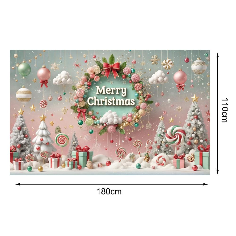 

Christmas Fairy Tale Background 180*110cm Merry Christmas Banner Home Xmas Party Kids Room Decoration Baby Photograph Supplies