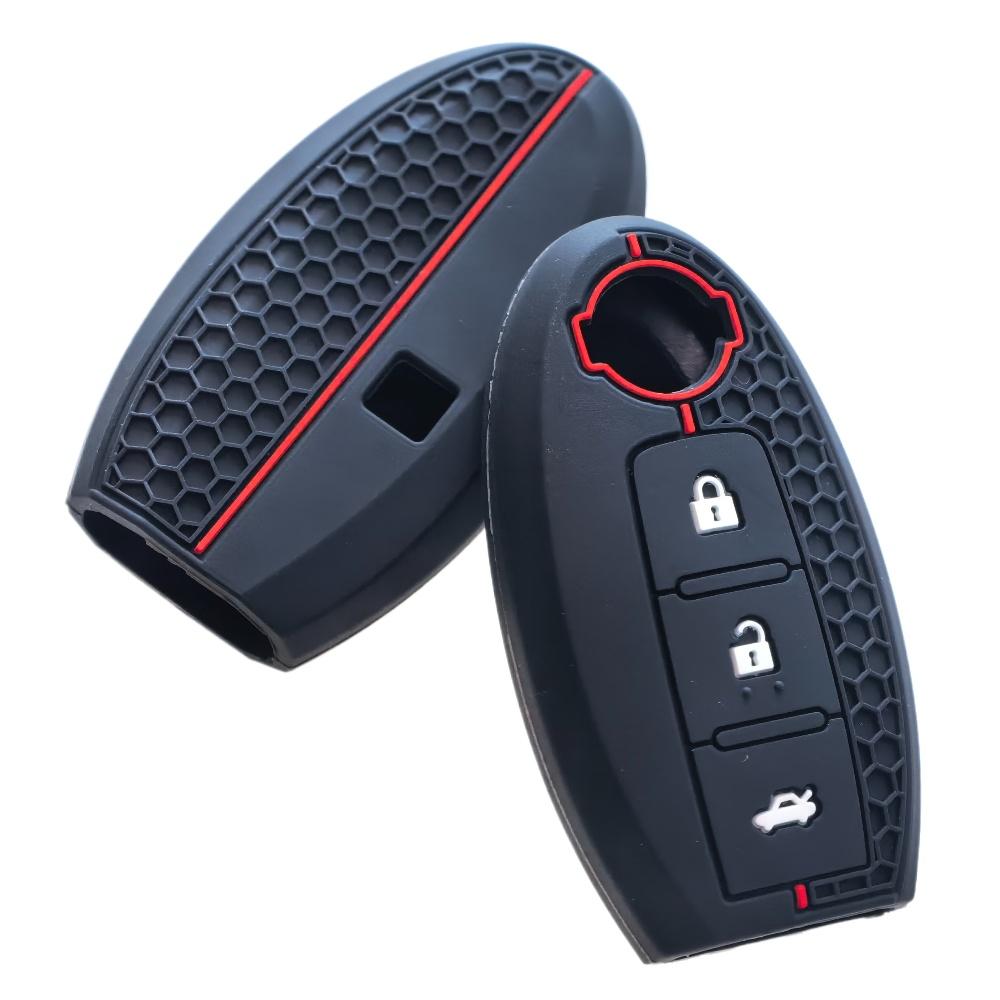 Silicone Key Case For Nissan Tiida Qashqai J11 J10 Micra Kicks Altima X-Trail Fuga Navara Leaf Note Sentra Murano Car Key Cover