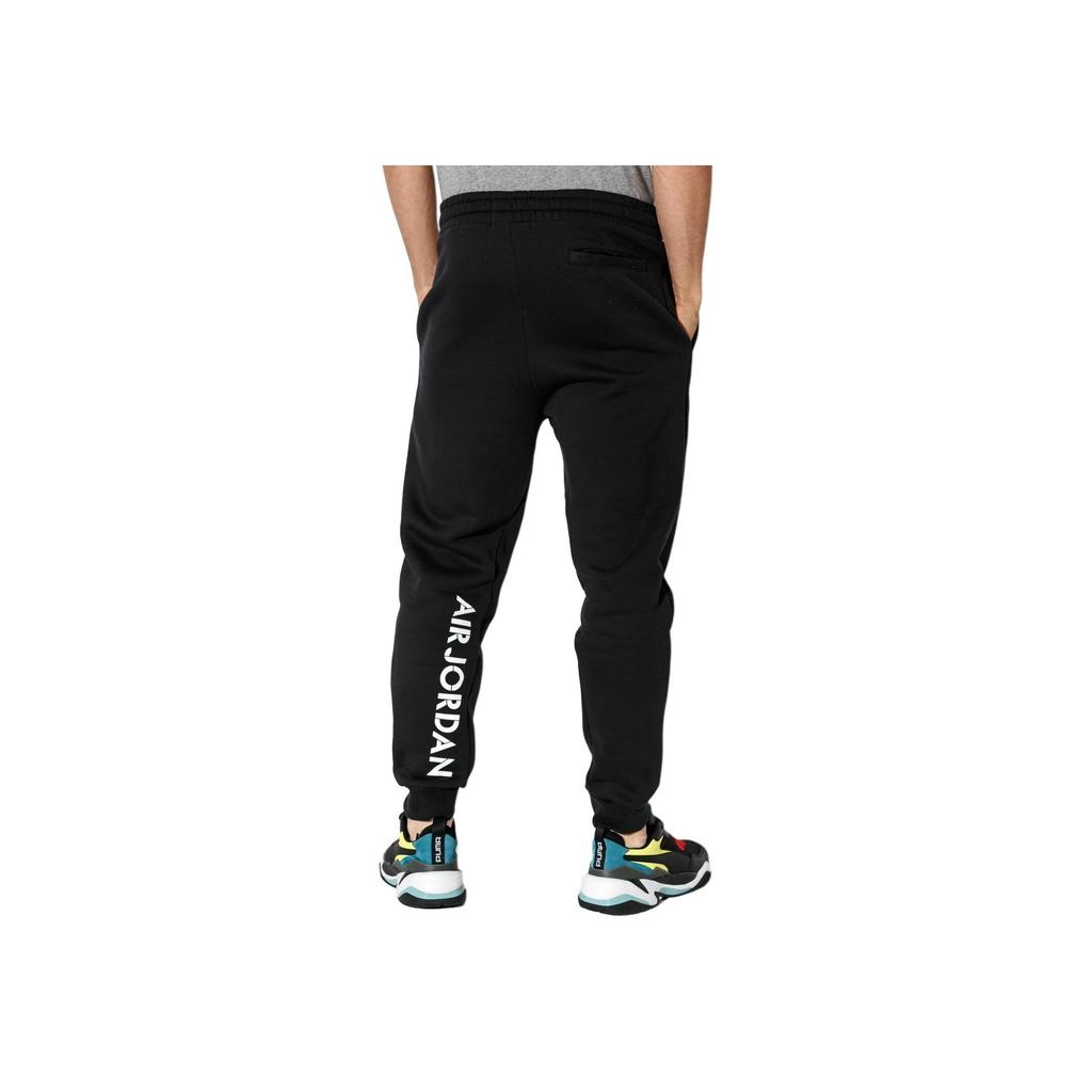 Jordan Air Letter Print Drawstring Knit Joggers Men Bottoms Black AA1447-010