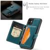 For iPhone 11 Pro Max Case JEEHOOD J01 Retro Leather Phone Back Cover with Detachable Magnetic Card Holder