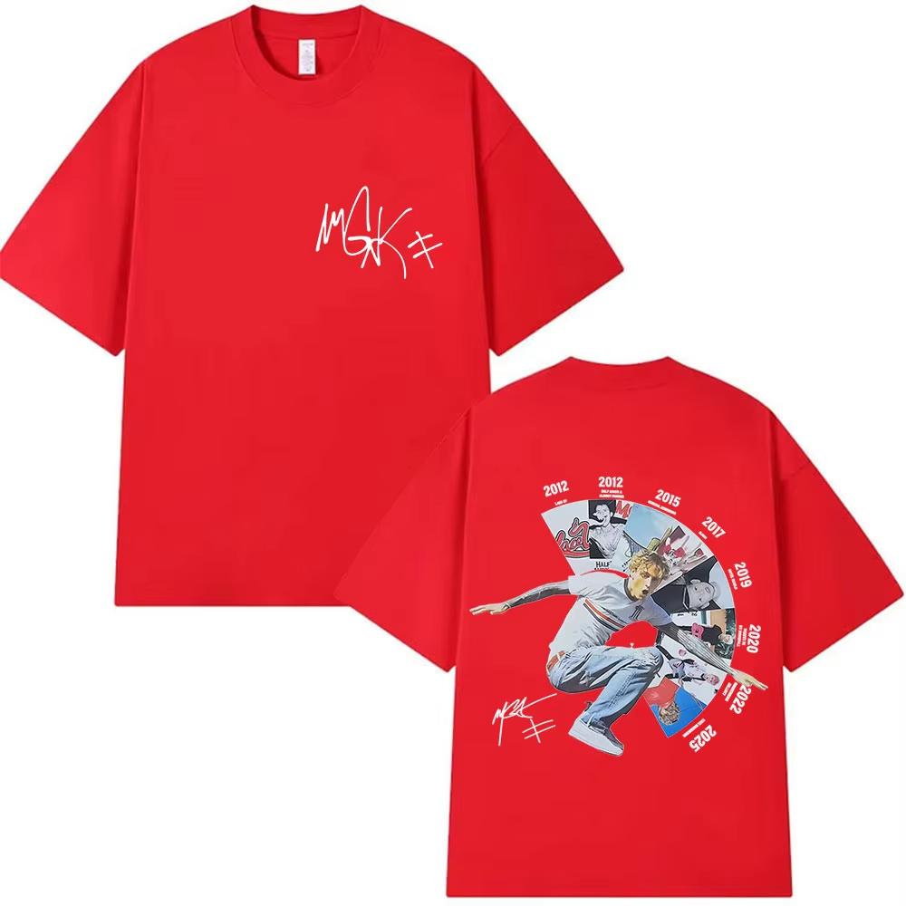 Rapper MGK Lost Americana Tour 2026 Cover T Shirts Machine Gun Kelly Casual O-Neck T-shirt Fashion High Quality Cotton Tee Shirt