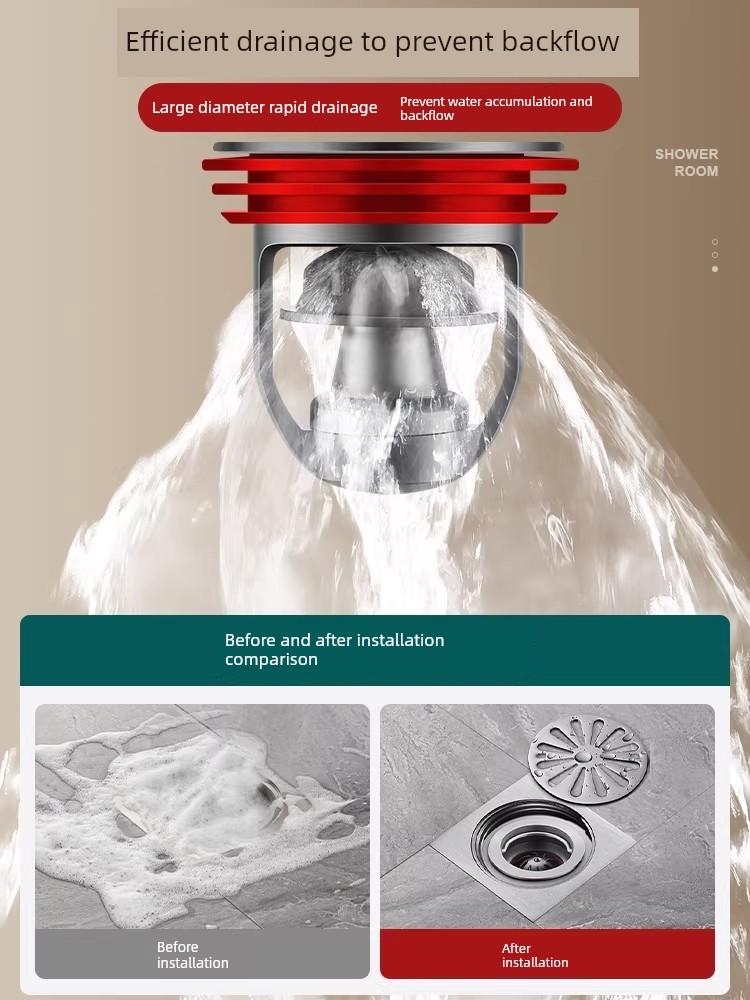 German Anti-Odor Drain Core for Bathroom and Toilet, Anti-Odor Device for Sewer Pipes, Sealing Cover To Prevent Small Flying Insects