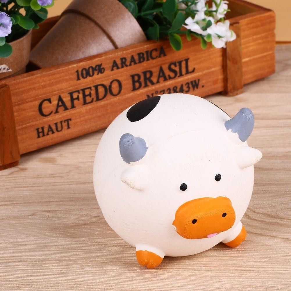 Животное Собака Щенок Латекс Писк Жевать Укусить Teech Чистка Paly Игрушка Звук cow