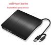USB-C & USB Dual Interface CD/DVD Drive for Laptop/Desktop with Brushed Finish