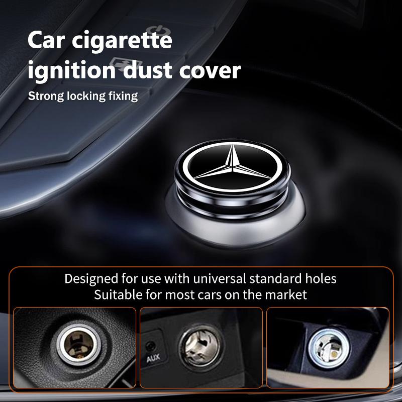 LSEV2 Car Cigarette Lighter Dustproof Plug Button Cover Accessories For Mercedes Benz C180 C300 W124 W176 W177 C200 C260 GLC CLE CLA